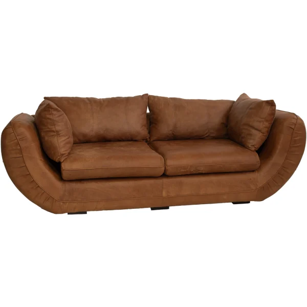 Regal 3 seater Exotic Full Leather Brandy