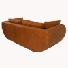 Regal 3 seater Leather exotic woodland tan left back 45°