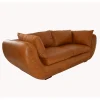Regal 3 seater Leather exotic woodland tan left front 45°