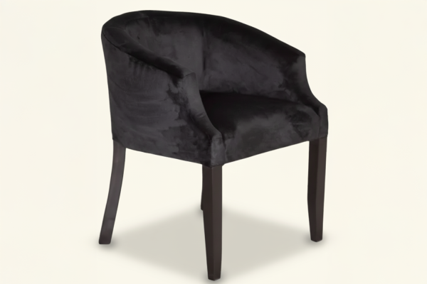 Occasional Tub Chair - Black Velvet