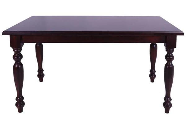 French Wood Veneer 6 Seater Dining Table (1500 x 900) Veneer Mahogany