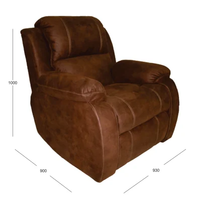 Prime Single Armchair (Static) PU2 Brown Dimensions
