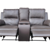 Premier 2 seater 2 action + Console leather brown