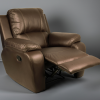 Premier Recliner Leather Brown - Lifestyle