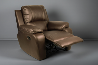 Premier Recliner Leather Brown - Lifestyle