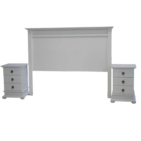 3 Piece Bedroom Set Grandeur Queen 3 Drawer Small pedestals