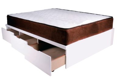 Basebed-With-3-Drawers-Double-Painted-White-(Standard-length)-(Excl.-Mattress)