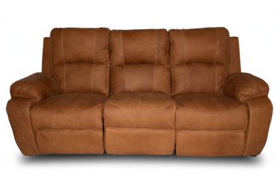 Genuine Full Leather Premier 3 Seater Couch Non-Reclining, Static - Exotic Tan