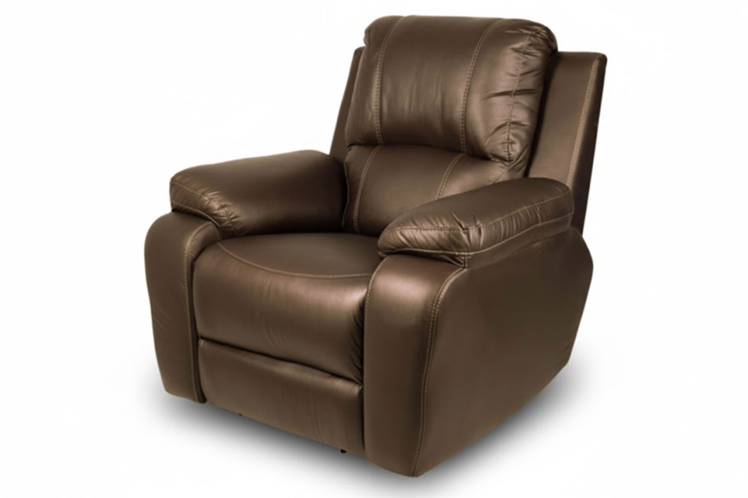 Genuine Full Leather Premier Armchair, Static - Brown