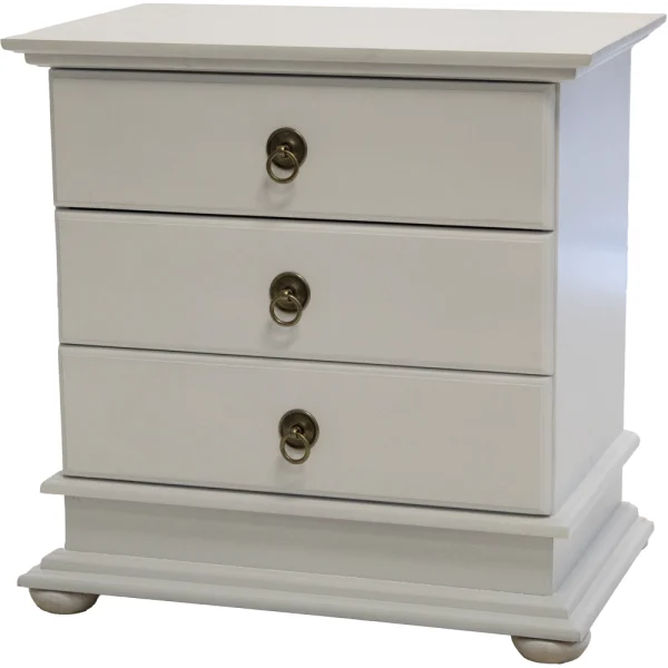Grandeur 3 drawer pedestal painted white (New Handles)