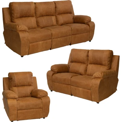 Premier 6 Seater Static Set Special Exotic Full Leather Tan