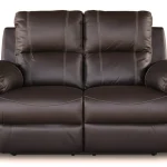 Premier Genuine Full Leather Sofa 2-Seater (Brown, Static)