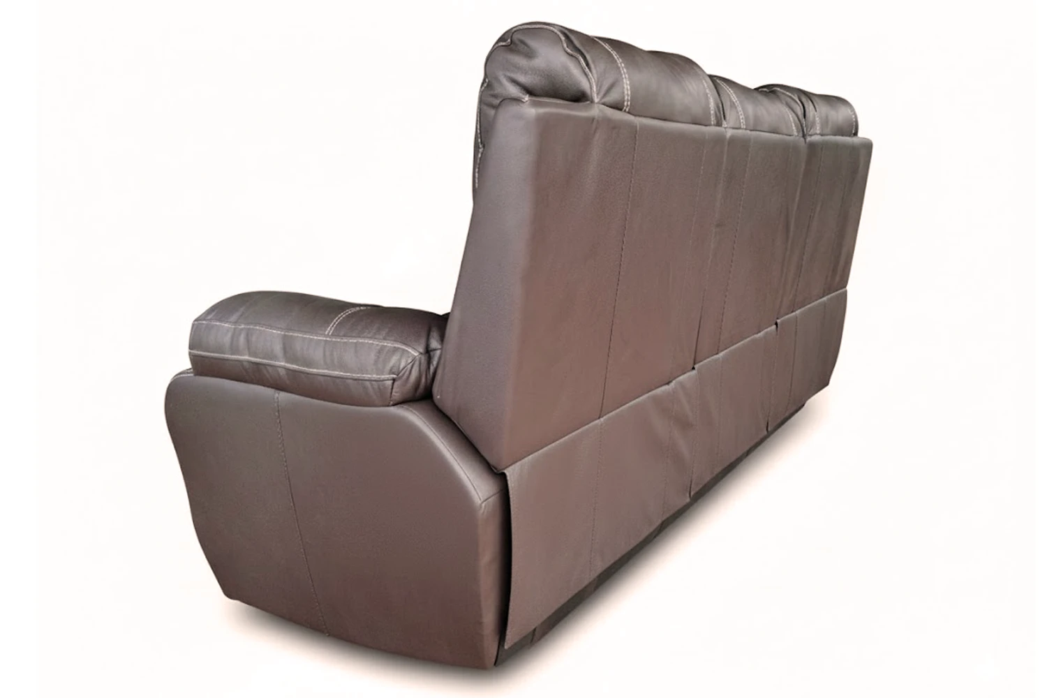 Premier Genuine Leather Sofa 3-Seater (Static, Brown)