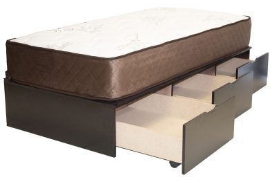 Basebed-With-3-Drawers-Single-Extra-length-Painted-Bordeaux-(Excl.-Mattress)