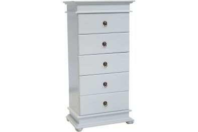 Grandeur-5-Drawer-Tallboy-Painted-White