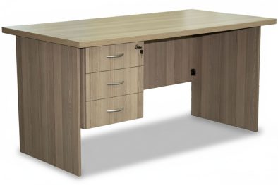 Impact Desk 3 Drawer with lock (1500 X 750) Aged Oak