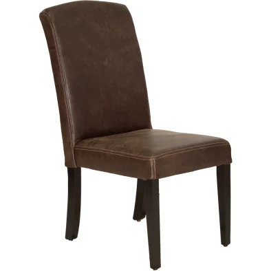 Primo Dining Chair Full Exotic Leather Woodland Brown 8