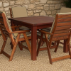 4 Seater Teak Set with beige cushions