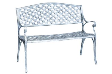 Aluminium-Park-Bench-Cottage-Silver-on-Black