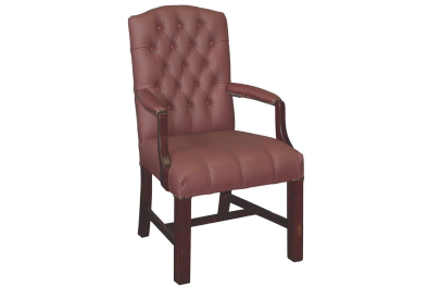 Genuine Full Leather EMPIRE EXECUTIVE BUTTON BACK Office Chair - SAFFRON