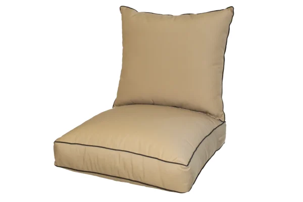 MORRIS Seat & Back OUTDOOR CUSHION set DELUX BEIGE (to fit Zambezi, Royal & Aluminium chairs)