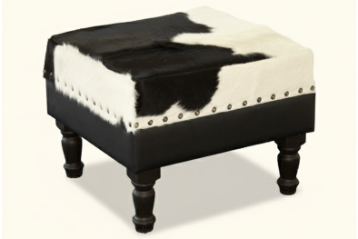 Nguni ottoman Small Black and white sqaure