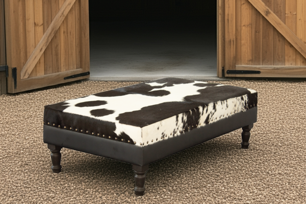 NGUNI OTTOMAN (1400 X 800) BLACK / WHITE (all products pattern differ)