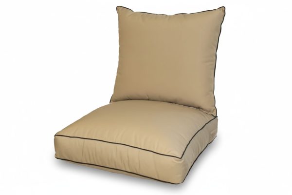 MORRIS Seat & Back OUTDOOR CUSHION set DELUX BEIGE (to fit Zambezi, Royal & Aluminium chairs)