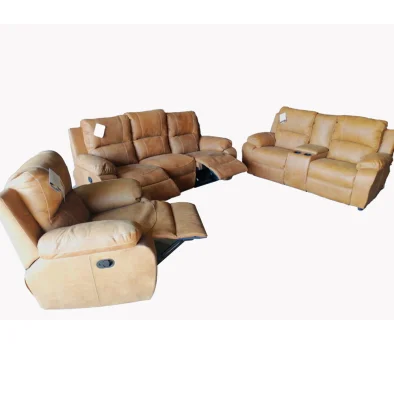 Premier 3 piece 3 action with Console Exotic full leather Tan