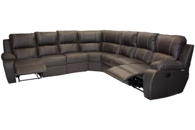 Premier 7 Seater Corner Set Special 2 action Full Leather Brown