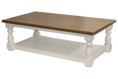 French Coffee Table (1400 X 800) 2 Toned Oak Veneer Wash and French white