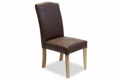 Genuine Full Leather Primo Blackwood Dining Chair Exotic W-Brown