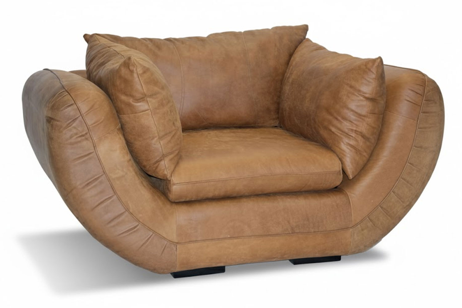 Genuine Full Leather Regal Armchair - Exotic W-Tan