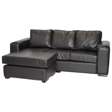 Mod 3 Seater Universal Chaise Bonded PU Black
