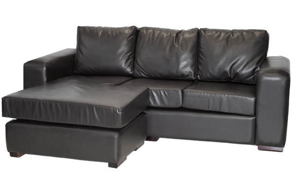 Mod 3 Seater Universal Corner Chaise Bonded Pu Black