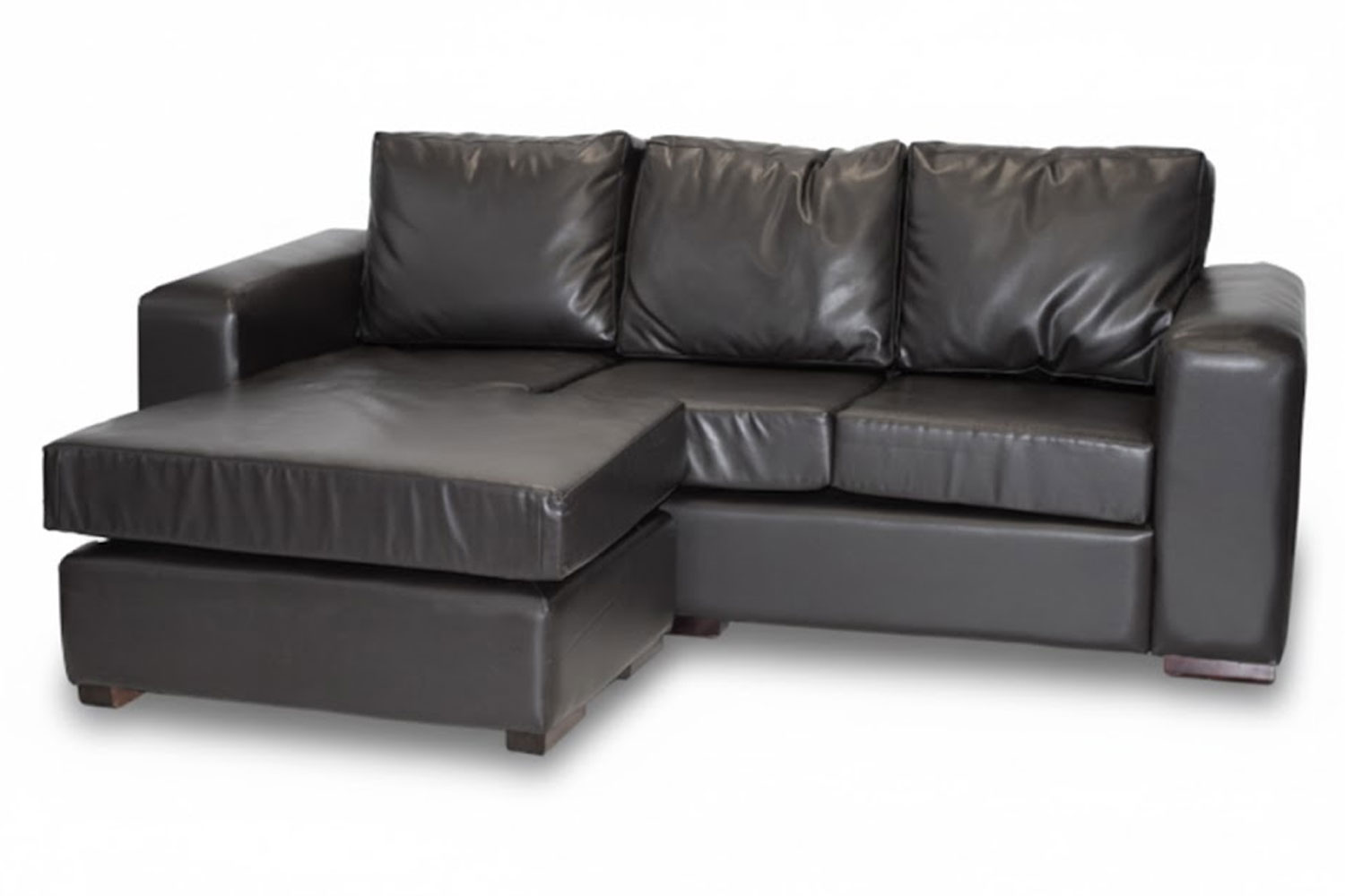 Mod 3 Seater Universal Corner Chaise Bonded Pu Black