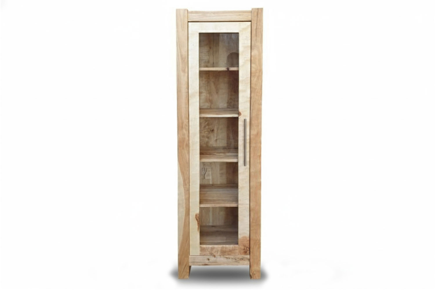 Mod Display cabinet or Bookcase Left Polished Poplar SHOP SOILED