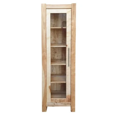 Mod Display cabinet or Bookcase Left Polished Poplar SHOP SOILED