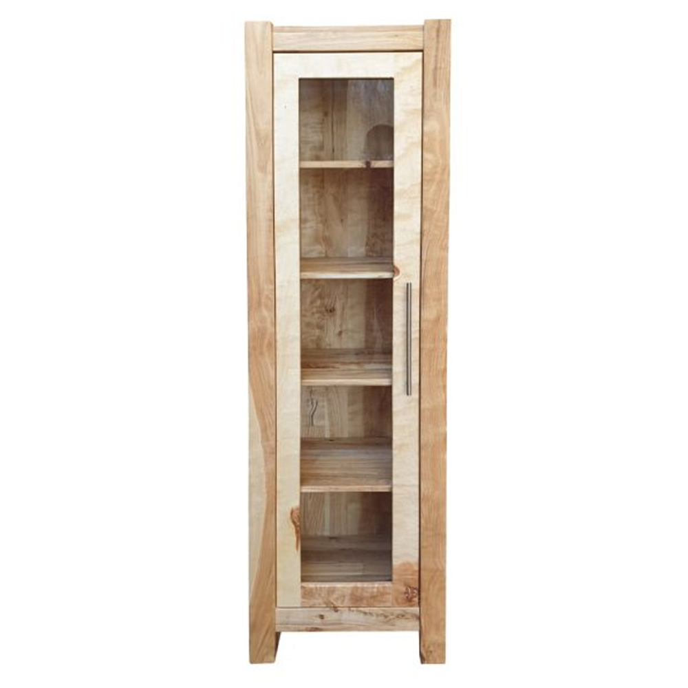 Mod Display cabinet or Bookcase Left Polished Poplar SHOP SOILED