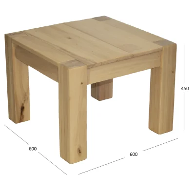 Mod Side table Solid Cotton Wood with dimensions