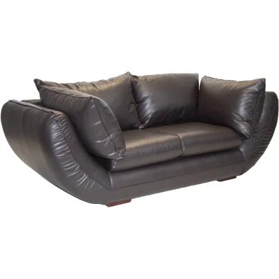 Regal 2 Seater Couch Bonded PU Brown