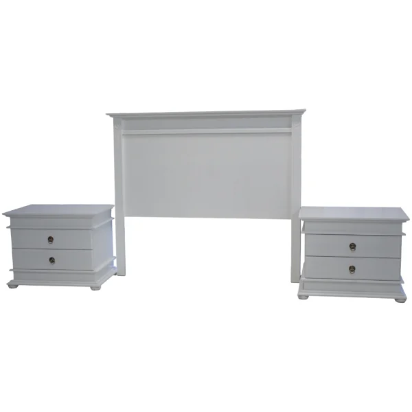 3 Piece Bedroom Set Grandeur Double 2 Drawer pedestals