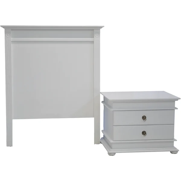 3 Piece Bedroom Set Grandeur Single 2 Drawer pedestals