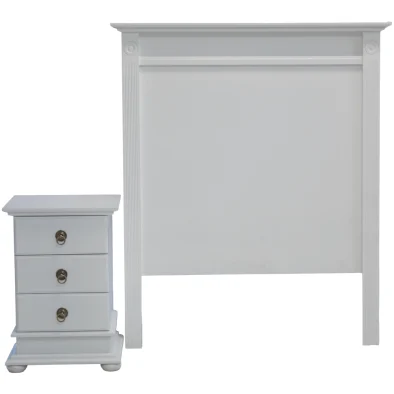 3 Piece Bedroom Set Grandeur Single 3 Small Drawer pedestals