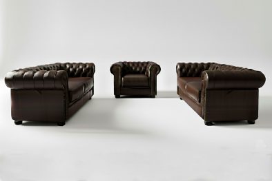 Genuine-Full-Leather-3-Piece-Set-Special-(Chesfield-1-Seater-and-2-x-2-Seaters)-D.Brown-(XL-deep-seat)