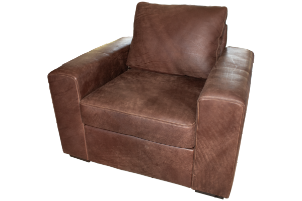 Genuine Full Leather Mod Armchair -Exotic W-Spice