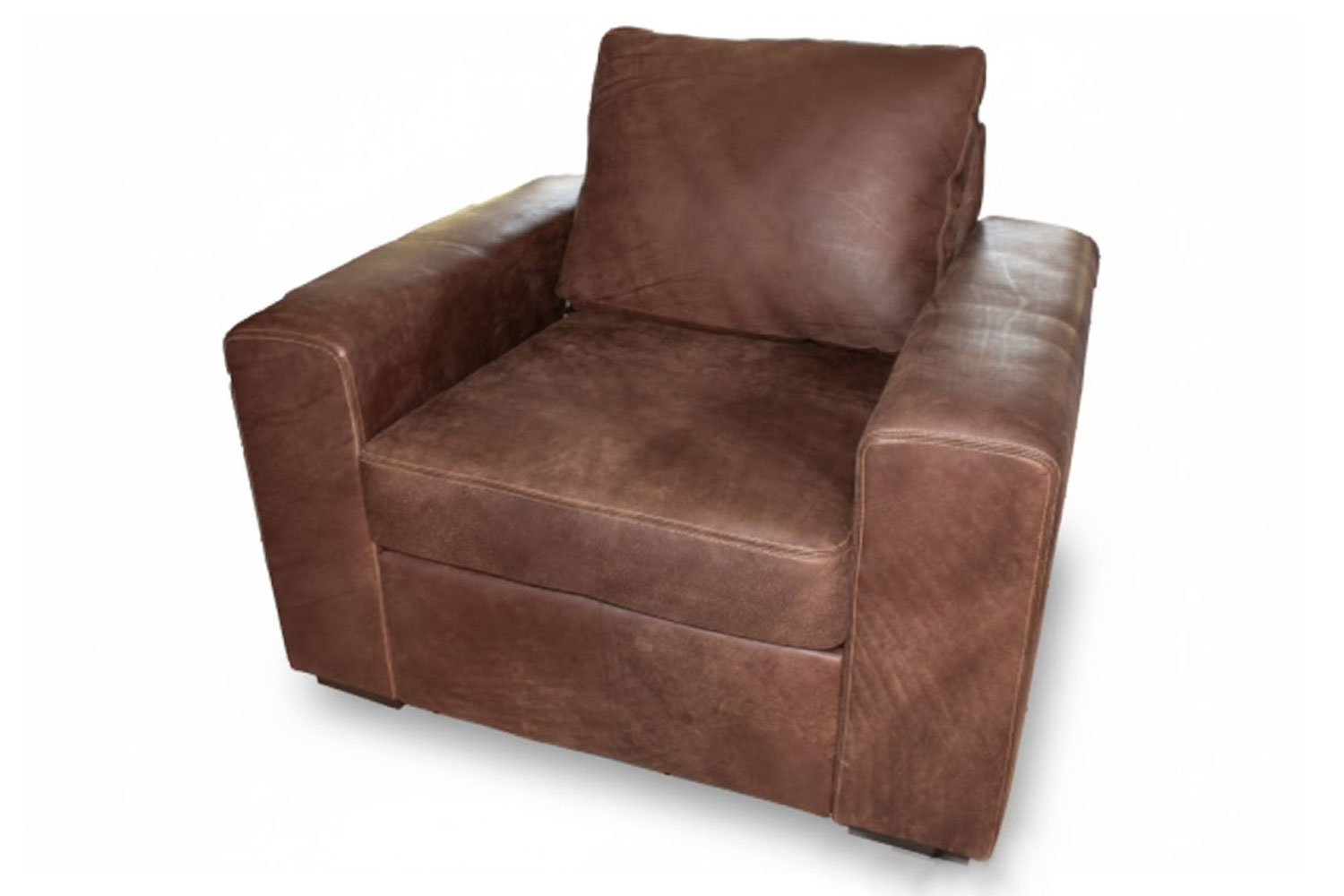 Genuine Full Leather Mod Armchair -Exotic W-Spice
