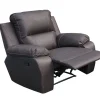 Genuine Full Leather Premier Single Recliner Brown