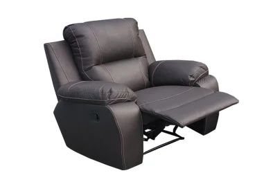 Genuine Full Leather Premier Single Recliner Brown