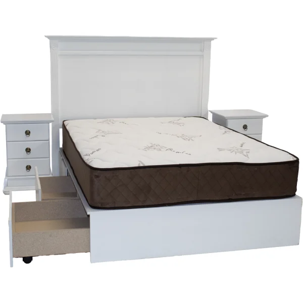 Grandeur 3 Piece Bed Set Special Painted White